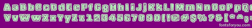 HangenHenki Font – Green Fonts on Purple Background
