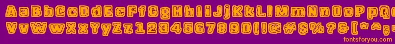 HangenHenki Font – Orange Fonts on Purple Background