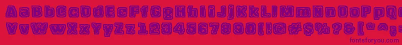 HangenHenki Font – Purple Fonts on Red Background