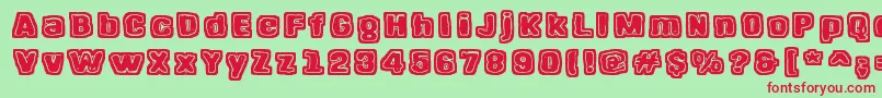 Шрифт HangenHenki – красные шрифты на зелёном фоне