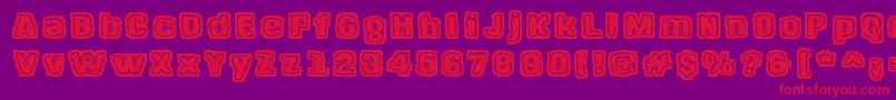 Шрифт HangenHenki – красные шрифты на фиолетовом фоне