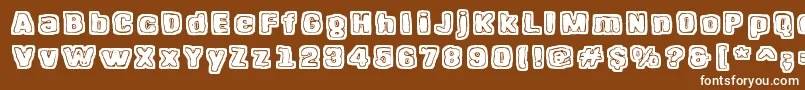 HangenHenki Font – White Fonts on Brown Background