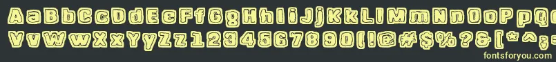 HangenHenki Font – Yellow Fonts on Black Background