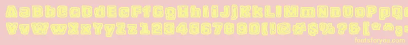 En savoir plus sur la police HangenHenki Police HangenHenki – polices jaunes sur fond rose