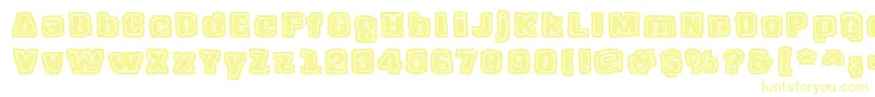 HangenHenki Font – Yellow Fonts on White Background