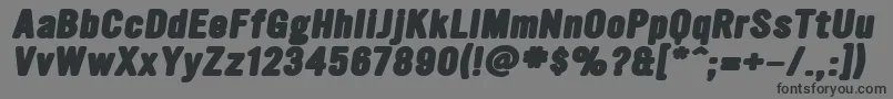 UltramagneticBlackoblique Font – Black Fonts on Gray Background