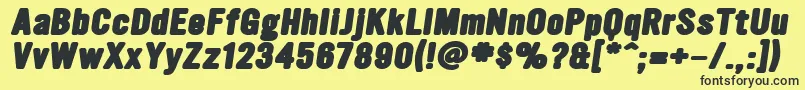 UltramagneticBlackoblique Font – Black Fonts on Yellow Background