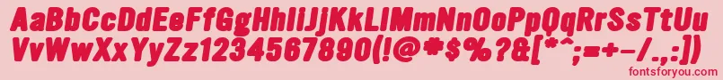 UltramagneticBlackoblique Font – Red Fonts on Pink Background