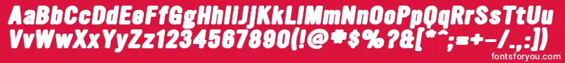 UltramagneticBlackoblique Font – White Fonts on Red Background