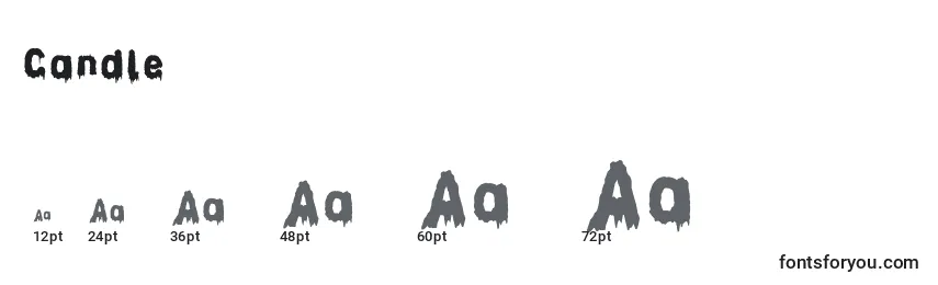 Candle Font Sizes