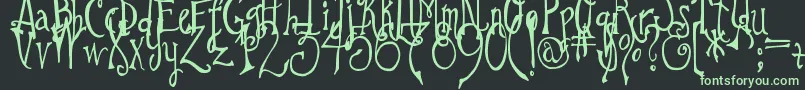 DjbImNoWizard Font – Green Fonts on Black Background