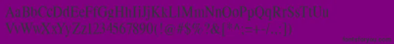 Klimes-fontti – mustat fontit violetilla taustalla