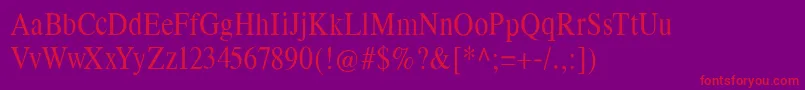 Klimes Font – Red Fonts on Purple Background