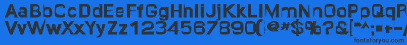 Quropa ffy Font – Black Fonts on Blue Background