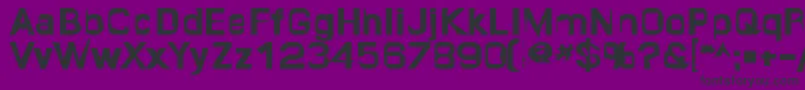 フォントQuropa ffy – 紫の背景に黒い文字