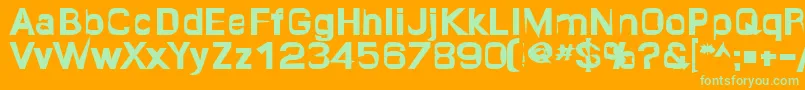 Quropa ffy Font – Green Fonts on Orange Background