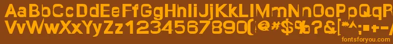 Quropa ffy Font – Orange Fonts on Brown Background