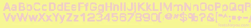 Quropa ffy Font – Pink Fonts on Yellow Background