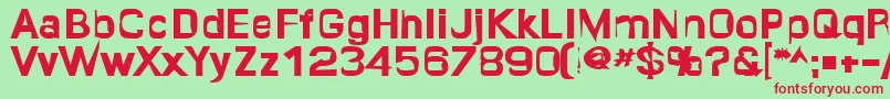 Quropa ffy Font – Red Fonts on Green Background