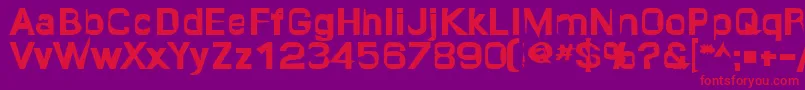 Quropa ffy Font – Red Fonts on Purple Background