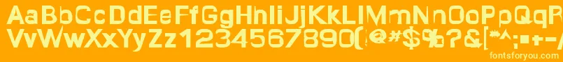 Quropa ffy Font – Yellow Fonts on Orange Background