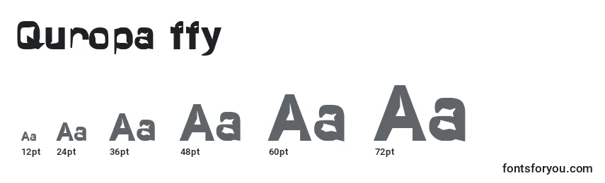 Quropa ffy Font Sizes