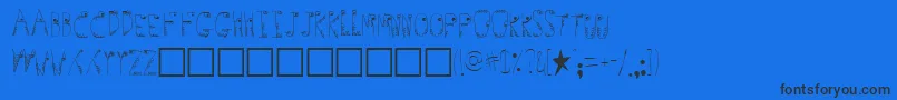 Germs Font – Black Fonts on Blue Background