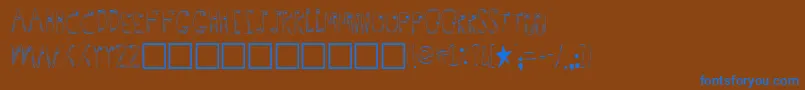 Więcej informacji o czcionce Germs Czcionka Germs – niebieskie czcionki na brązowym tle