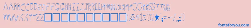 Шрифт Germs – синие шрифты на розовом фоне