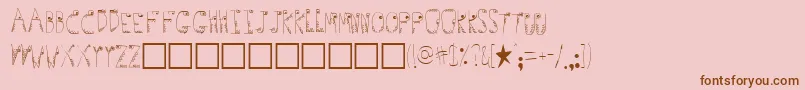 Police Germs – polices brunes sur fond rose