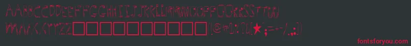 Czcionka Germs – czerwone czcionki na czarnym tle