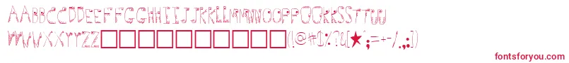 Germs Font – Red Fonts on White Background