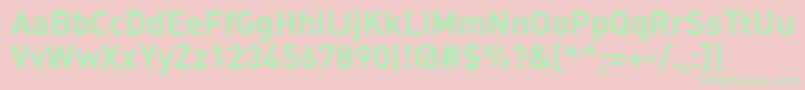 Plumbboldc Font – Green Fonts on Pink Background