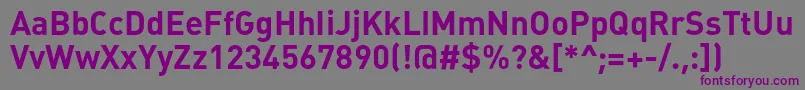 Plumbboldc Font – Purple Fonts on Gray Background
