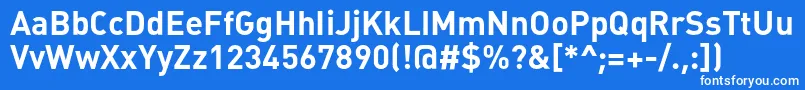 フォントPlumbboldc – 青い背景に白い文字