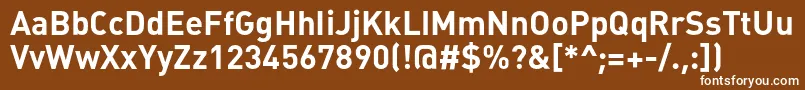 Plumbboldc-fontti – valkoiset fontit ruskealla taustalla