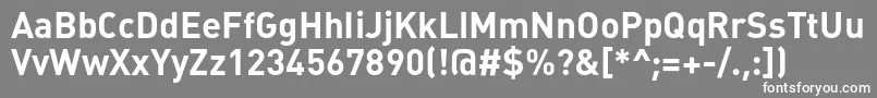 フォントPlumbboldc – 灰色の背景に白い文字