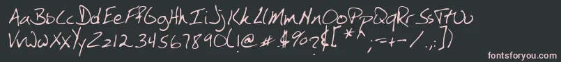 SimkinsRegular Font – Pink Fonts on Black Background