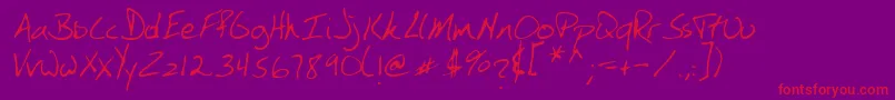 Police SimkinsRegular – polices rouges sur fond violet
