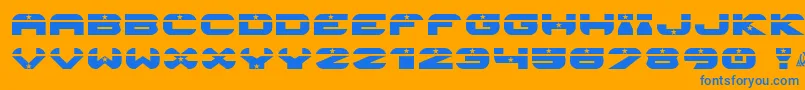 Шрифт Astroneo – синие шрифты на оранжевом фоне