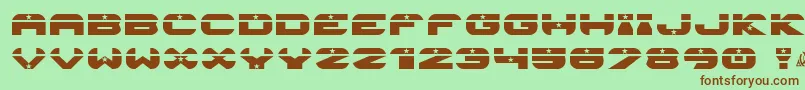 Шрифт Astroneo – коричневые шрифты на зелёном фоне