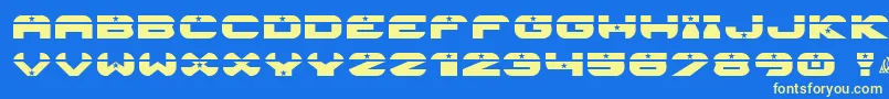 Astroneo Font – Yellow Fonts on Blue Background