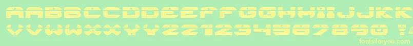 Czcionka Astroneo – żółte czcionki na zielonym tle