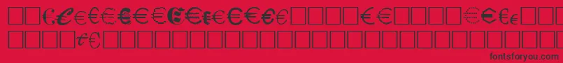 フォントEurocl15 – 赤い背景に黒い文字