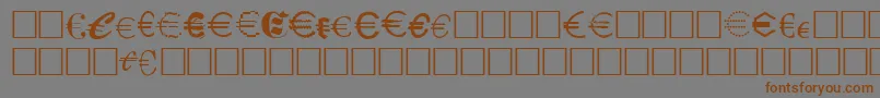 Eurocl15 Font – Brown Fonts on Gray Background
