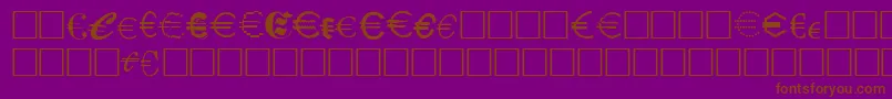 Eurocl15 Font – Brown Fonts on Purple Background