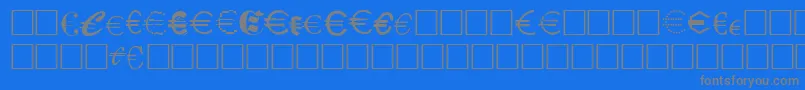 Eurocl15 Font – Gray Fonts on Blue Background