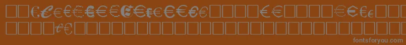 fuente Eurocl15 – Fuentes Grises Sobre Fondo Marrón