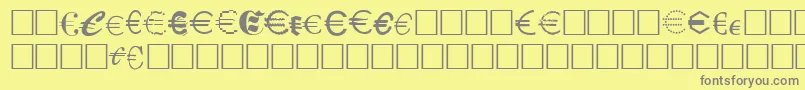 Шрифт Eurocl15 – серые шрифты на жёлтом фоне