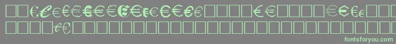 Police Eurocl15 – polices vertes sur fond gris